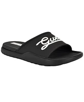 Guess Men's Molar Branded Elevated Pool Slides