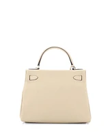 Pre-Owned HERMES Kelly 28 Handbag Light Togo with Palladium Hardware