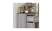 Kitchen Storage Cabinet and Sideboard with Shelves for Home Organization