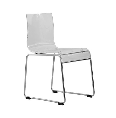 LeisureMod Lima Modern Acrylic Chair