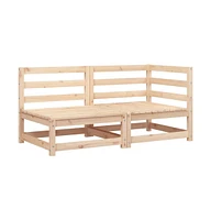 Patio Sofa -Seater Solid Wood Pine