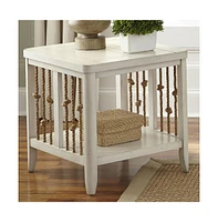 Dockside End Table in White