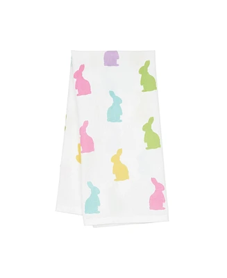 Easter Bunny Rabbit Hop 100% Cotton Flour Sack Printed Kitchen Dishtowel