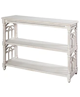 StyleCraft Home Collection 14" Wood Rustic Three Tier Console Table