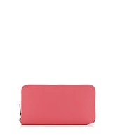 Pre-Owned HERMES Long Azap Zip Around Wallet Silk'in Epsom