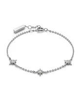 Olivia Burton Women's Ever Stacked North Star Silver Tone Stainless Steel Bracelet