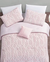 Rachel Roy Jacquard Puckered Botanical -Pc. Comforter Set