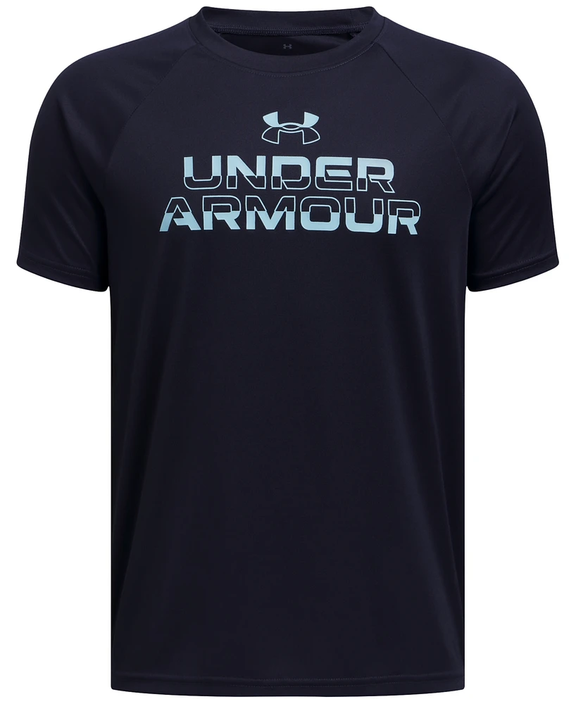 Under Armour Big Boys Tech Split Wordmark Graphic Short-Sleeve T-Shirt