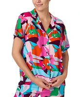 Sanctuary Women's Short-Sleeve Shirt & Boxer Pj Set