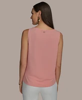 Donna Karan New York Women's Mock-Neck Sleeveless Top