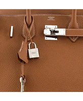 Pre-Owned Hermes Birkin 30 Handbag Brown Togo with Palladium Hardware