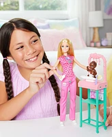 Barbie Baby Doctor Doll with Blonde Fashion Doll, 1 Baby Doll, Furniture & Accessories