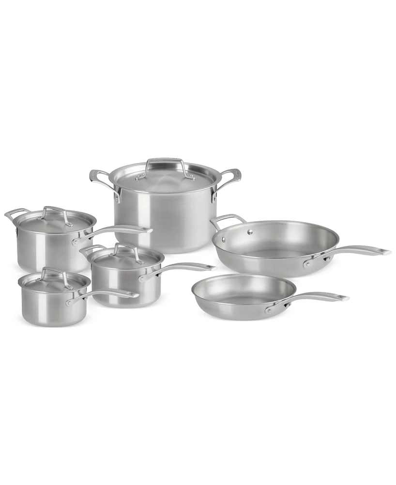 Le Creuset Essentials Stainless Steel 10-Pc. Cookware Set
