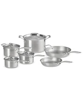 Le Creuset Essentials Stainless Steel 10-Pc. Cookware Set