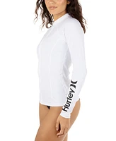 Hurley Juniors' Zip-Up Rashguard Top