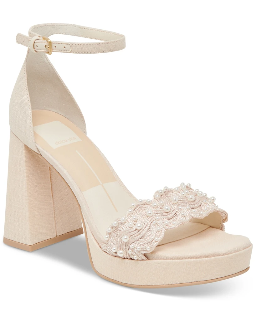 Dolce Vita Women's Peltin Embellished Two-Piece Platform Sandals