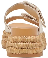 Dolce Vita Women's Witny Double-Buckle Raffia Platform Footbed Sandals