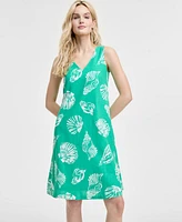 Jones New York Women's Gina V-Neck Trapeze Mini Dress