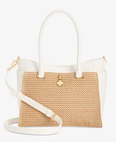 I.n.c. International Concepts Caitii Medium Straw Satchel, Exclusively at Macy's