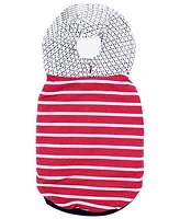 Parisian Pet Striped Pom Pom Red Dog Hoodie