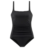 Lascana Women's Scalloped One Piece Swimsuit