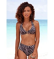 Women's Animal Print High Waist Bikini Swimsuit Bottom