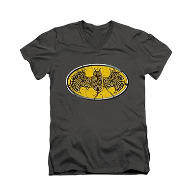 Batman Mens Celtic Shield Short Sleeve Adult V Neck Tee / T-Shirt