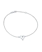 Bling Jewelry Delicate Heart Anklet Ankle Bracelet Sterling Silver 9-10 Inch Extender