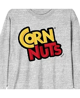 Corn Nuts Men's Logo Crew Neck Long Sleeve Natural Tee -Xl