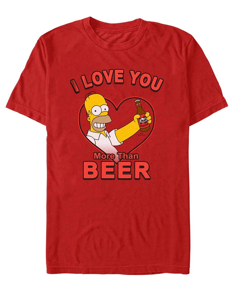 Fifth Sun Men's The Simpson's Beer Mine Short Sleeve T-Shirt