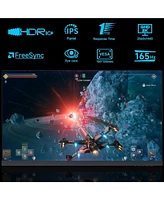 XGaming 27 inch Gaming Monitor, Qhd 2560 1440p, 144Hz/165Hz 99% sRGB, Frameless Ips Screen, 1ms, FreeSync, Hdmi DisplayPort, Monitor with Built-in Spe