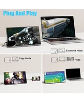 XGaming Portable Monitor 15.6 inch, Fhd 1080p Computer Monitor, Ultra-Slim External Monitor for Laptop,Tablet, Mac, Phone, Xbox Switch, Usb Hdmi Displ