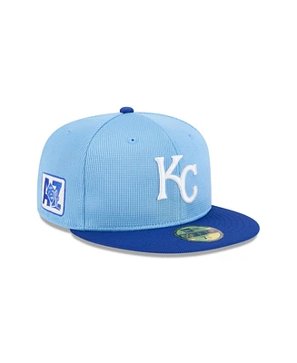 New Era Men's Light Blue Kansas City Royals 2025 Spring Training 59FIFTY Fitted Hat