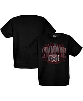 Blue 84 Big Boys and Girls Black Ohio State Buckeyes College Football Playoff 2024 National Champions Ace Slot T-Shirt