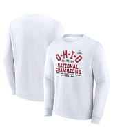 Fanatics Men's White Ohio State Buckeyes College Football Playoff 2024 National Champions Hometown Alternate Pullover Sweatshirt