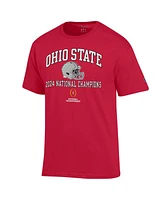 Champion Men's Scarlet Ohio State Buckeyes College Football Playoff 2024 National Champions Helmet T-Shirt