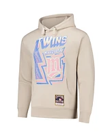 Mitchell & Ness Men's Cream Minnesota Twins Sidewalk Sketch Pullover Hoodie