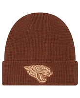 New Era Men's Brown Jacksonville Jaguars Tiramasu Waffle Cuffed Knit Hat