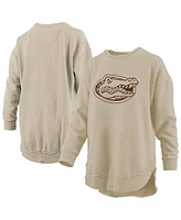 Pressbox Women's Tan Florida Gators Poncho Fleece Pullover Sweatshirt