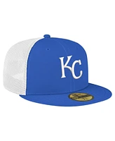 New Era Men's Royal Kansas City Royals Team Color 59FIFTY Trucker Fitted Hat