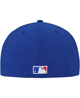 New Era Men's Blue Montreal Expos Cooperstown Collection Duo Logo 2.0 59FIFTY Fitted Hat