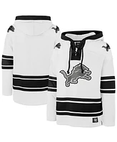 '47 Brand Men's White Detroit Lions After Image Superior Lacer Pullover Hoodie