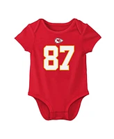 Nike Baby Boys and Girls Travis Kelce Red Kansas City Chiefs Player Name Number Bodysuit