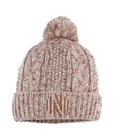 New Era Women's Tan Nashville Sc Cuffed Knit Hat with Pom