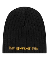 New Era Baby Boys and Girls Black Iowa Hawkeyes Mini Fan Beanie