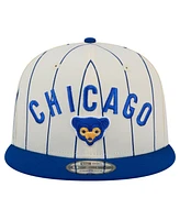 New Era Men's White Chicago Cubs Jersey Pinstripe 9FIFTY Snapback Hat