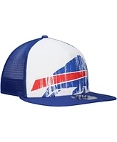 New Era Men's White/Royal Buffalo Bills Distressed 9FIFTY A-Frame Snapback Hat