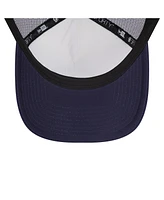 New Era Men's White/Navy Boston Red Sox Spring Training Circle Foam A-Frame 9FORTY Trucker Adjustable Hat