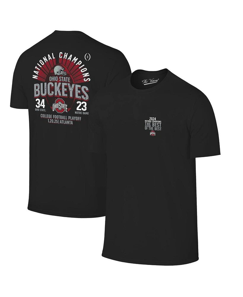 The Victory Men's Black Ohio State Buckeyes College Football Playoff 2024 National Champions Score T-Shirt