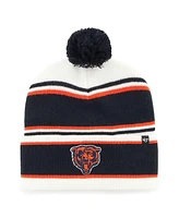 '47 Brand Big Boys and Girls White Chicago Bears Stripling Cuffed Knit Hat with Pom